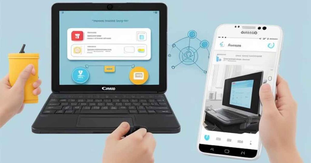 Održavanje mobilen aplikacije - računalo i mobilni telefon na kojem je aplikacija pokrenuta